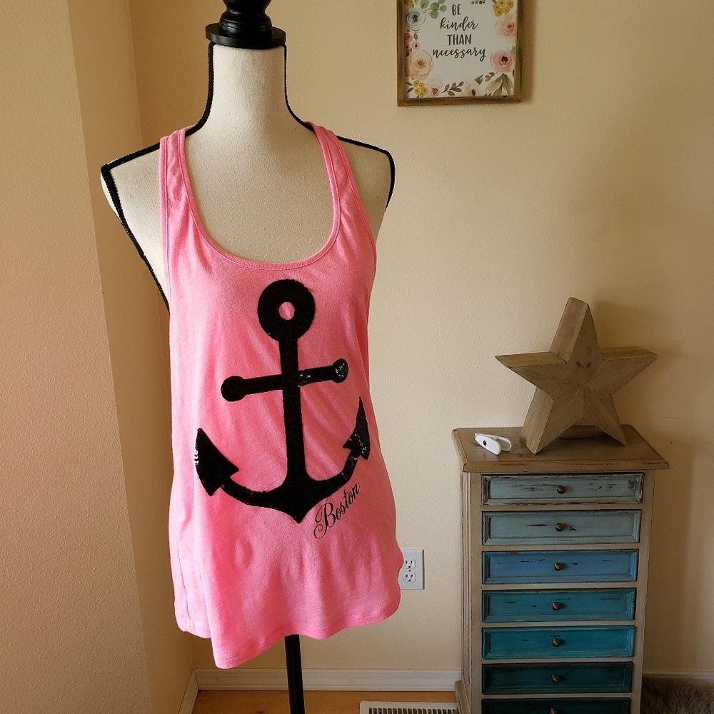 Victoria's Secret sequin anchor tank top